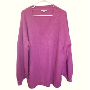 3XL White Birch Fushia Sweater